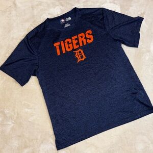 MLB Navy and Orange Tigers Short Sleeve Tee